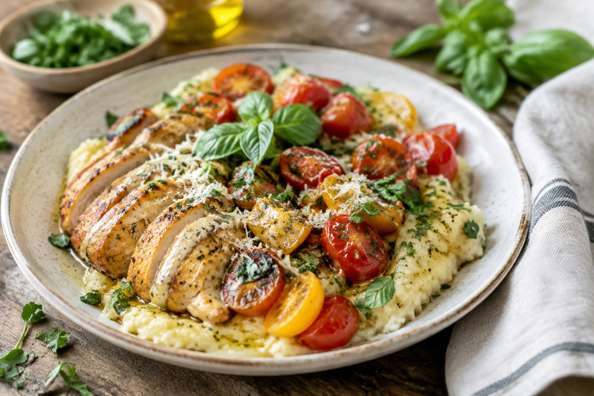 Perfect TikTok recipe plated with fresh herbs and vibrant ingredients, showcasing the perfect tiktok recipe