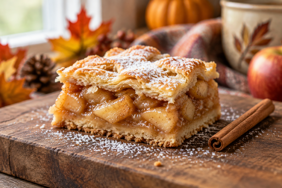 Golden apple pie bars with spiced apple filling and tender crust, perfect apple pie bars dessert