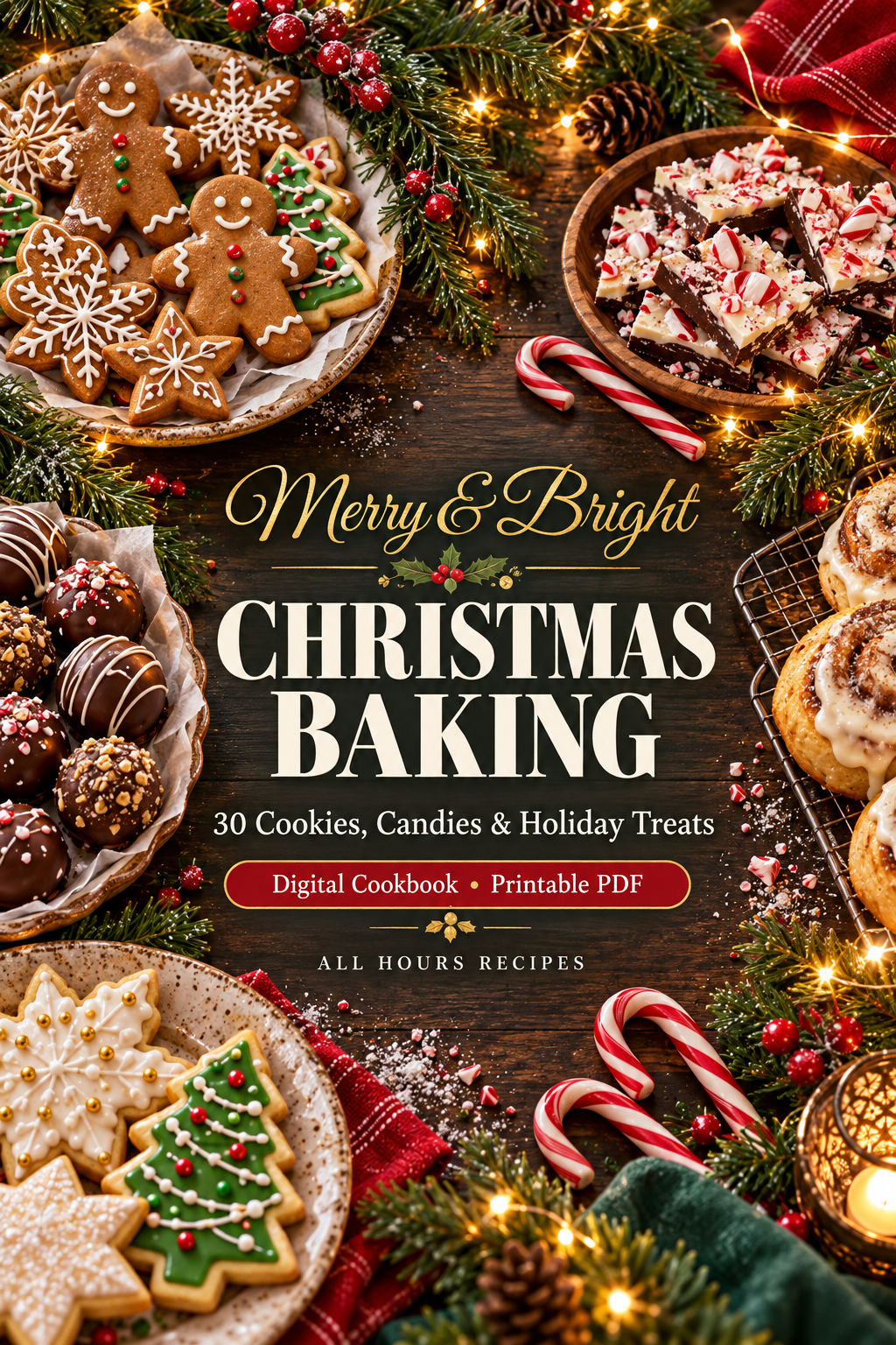 Merry & Bright Christmas Baking: 30 Cookies, Candies & Holiday Treats