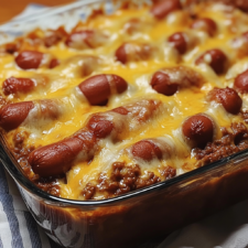Chili Cheese Dog Casserole - Clara quick dinners