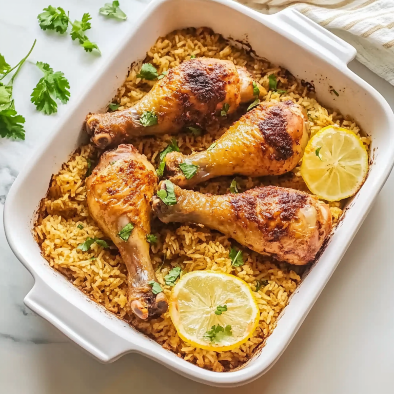 Baked Chicken Legs and Rice - Clara quick dinners